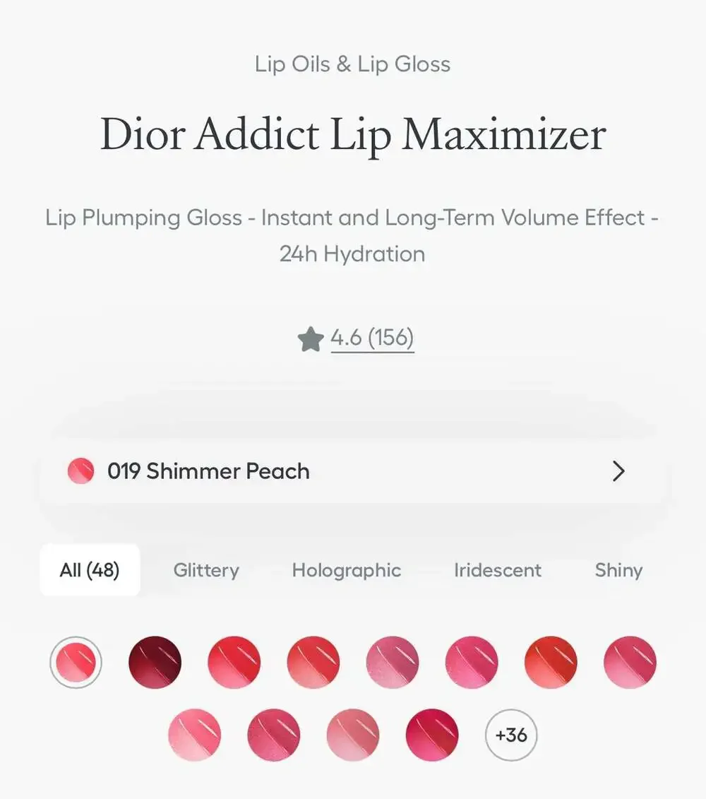Dior Addict Lip Maximizer Plumping Gloss 019 Shimmer Peach. NIB!